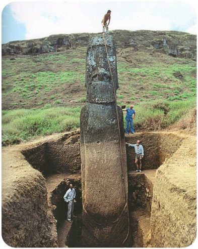 para los expertos de cuarto mil Moai-v
